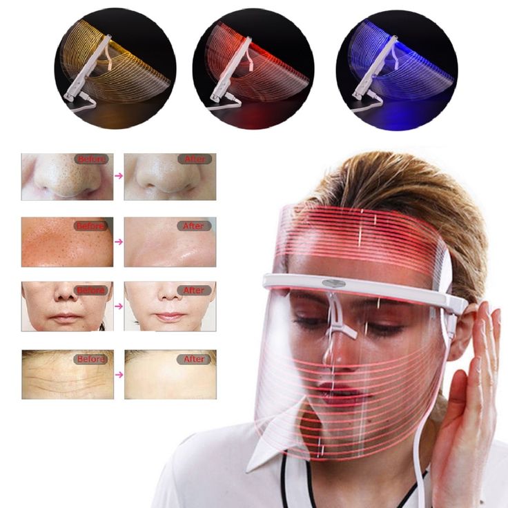 LED Light Therapy Facial Mask Shield | Skin Rejuvenation & Wrinkle Reduction