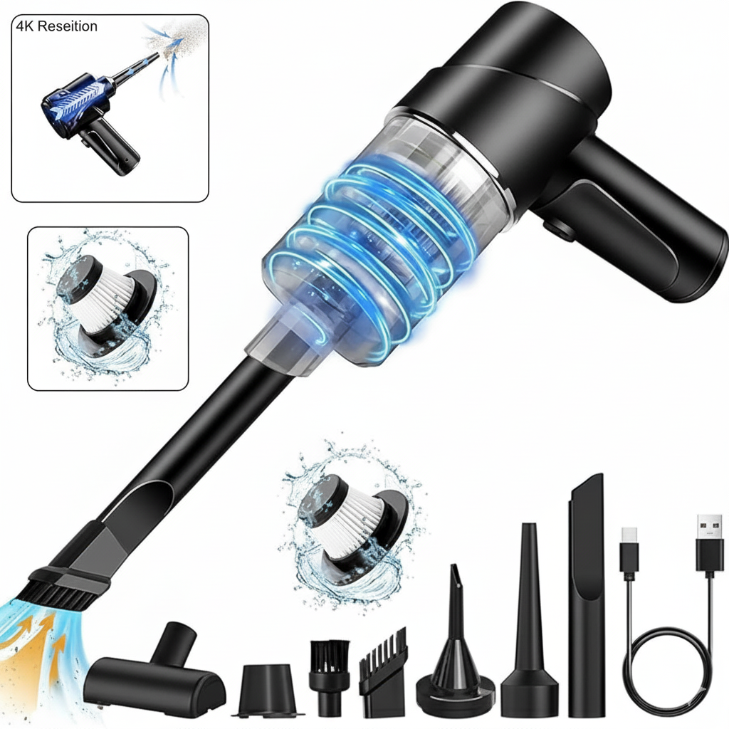 2 in 1 Vaccum Cleaner - Lightweight for Home & Car
