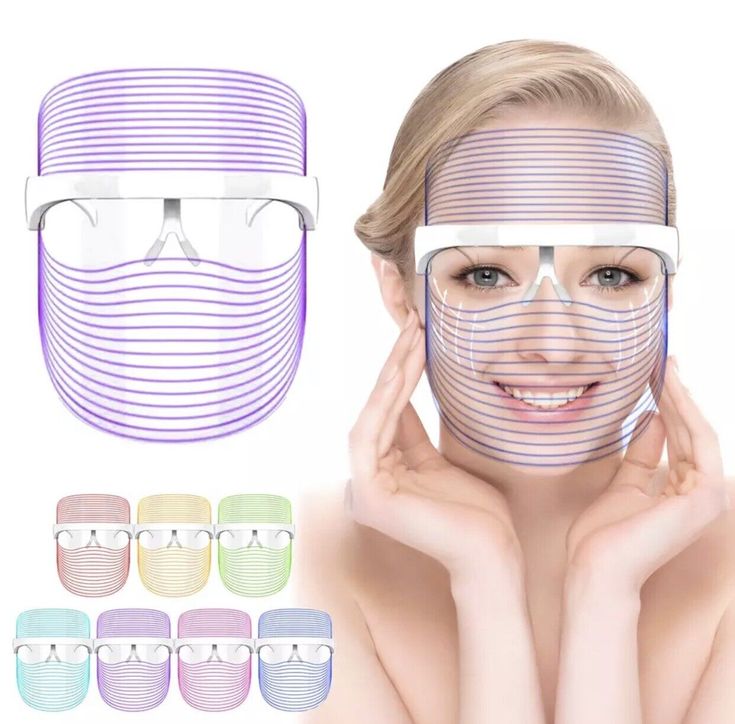 LED Light Therapy Facial Mask Shield | Skin Rejuvenation & Wrinkle Reduction