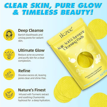 Kojic Acid & Turmeric Cleansing Pads (60 Count)