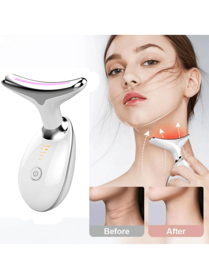 7-in-1 LED Light Therapy Neck & Face Massager