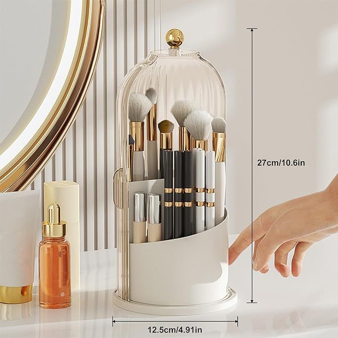 Portable 360° Rotating Makeup Brush Holder