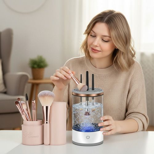 Electric Automatic Makeup Brush Cleaner & Dryer Machine | USB Rechargeable