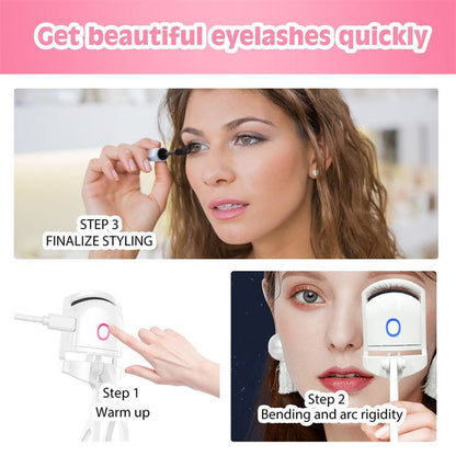 Electric Heated Eyelash Curler | Safe & Fast Heating |Long-Lasting Natural Curl