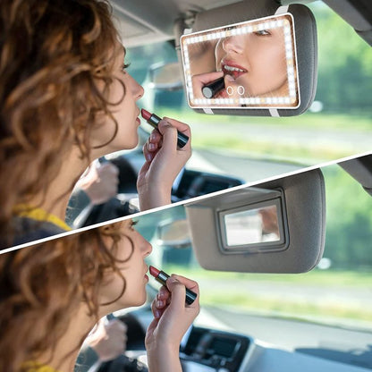 LED Car Vanity Mirror With Lights | 10-Inch Touch Control