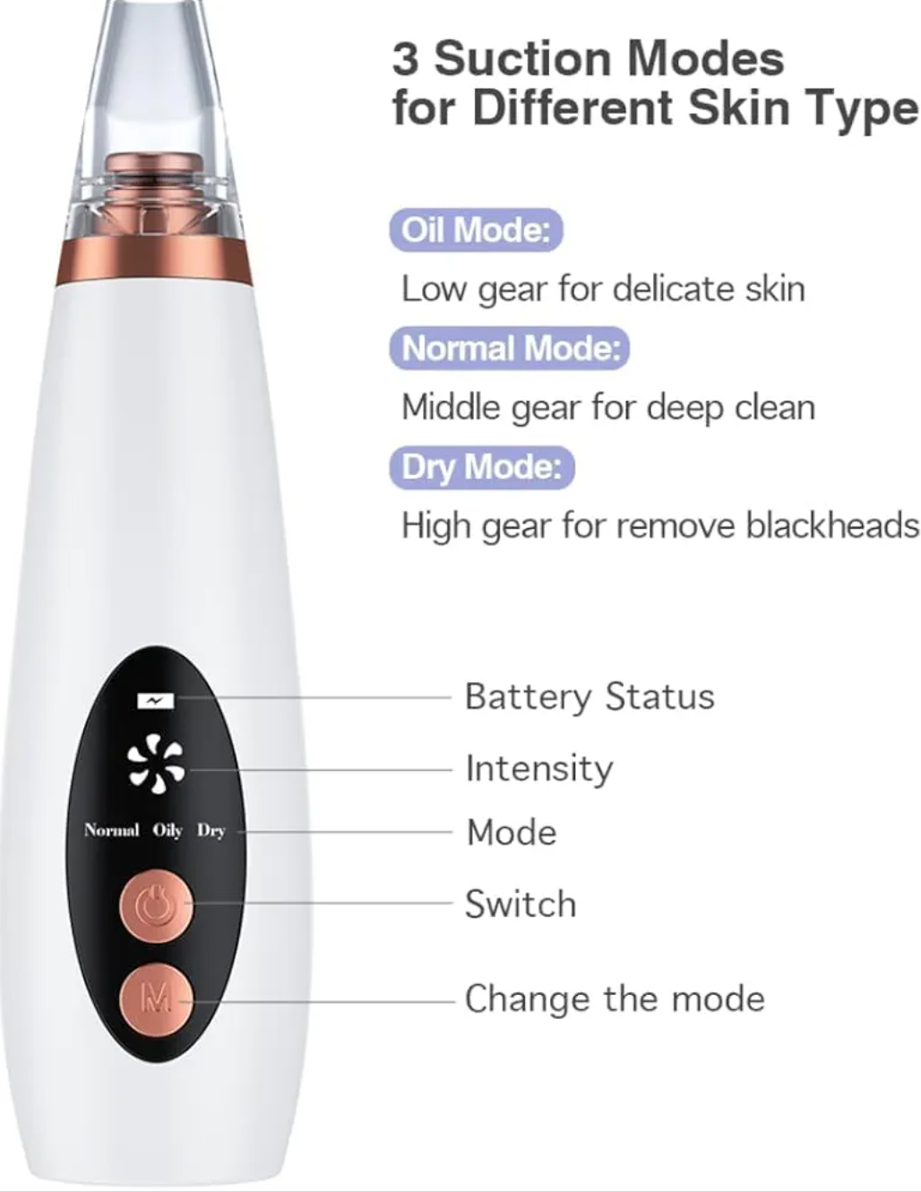 Derma Electric Vacuum Blackhead Remover Device