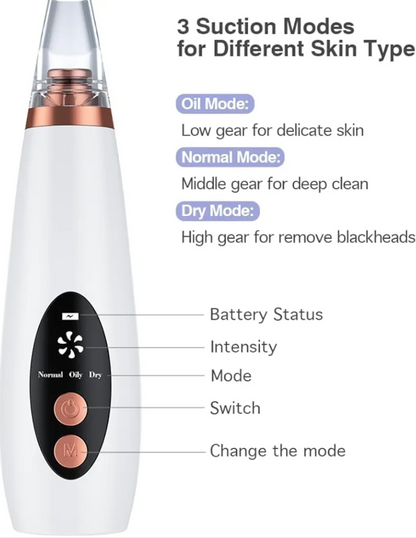 Derma Electric Vacuum Blackhead Remover Device